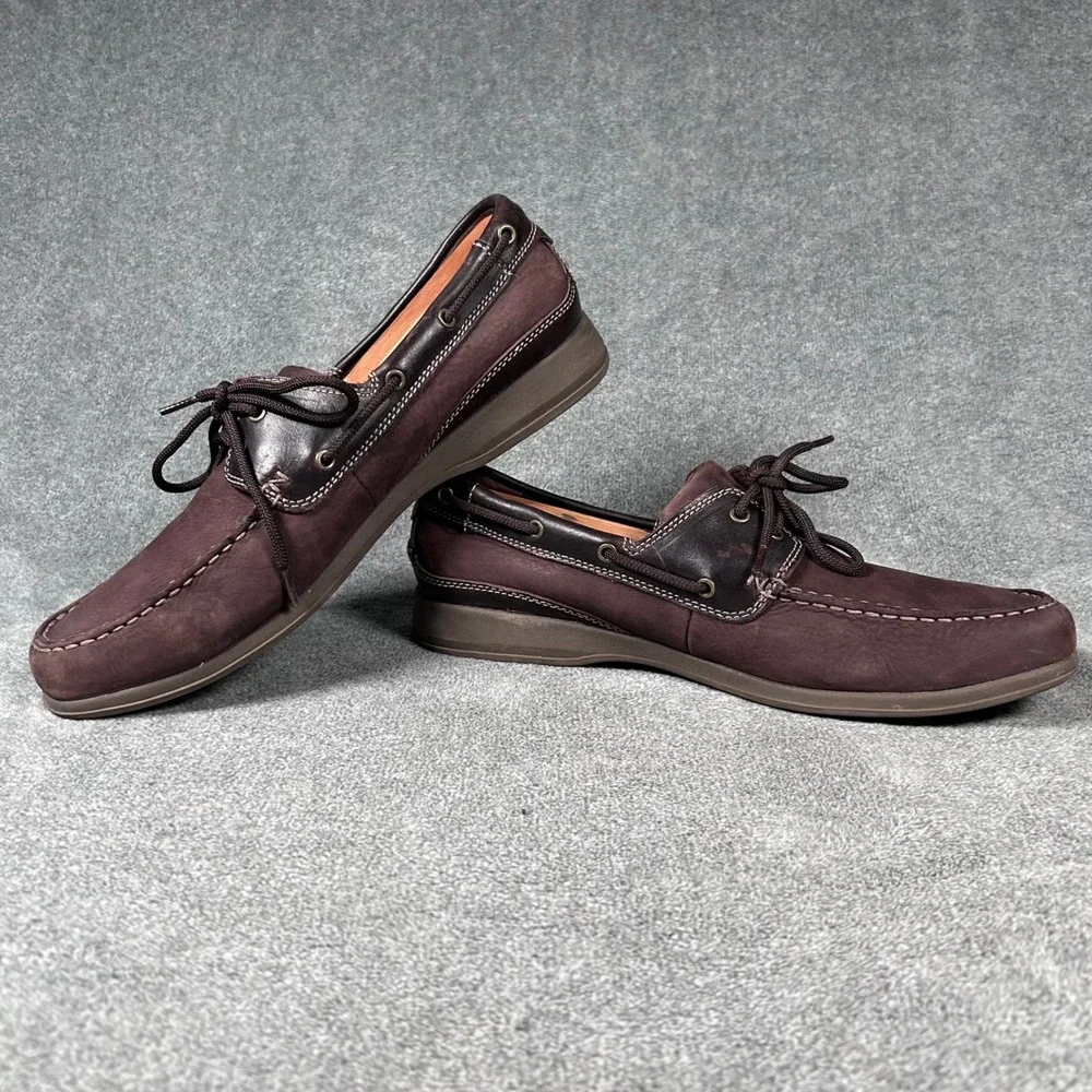 Nunn Bush Boat Shoes Leathe Brown Leather Comfort Gel 3.0 Mens 10.5 M